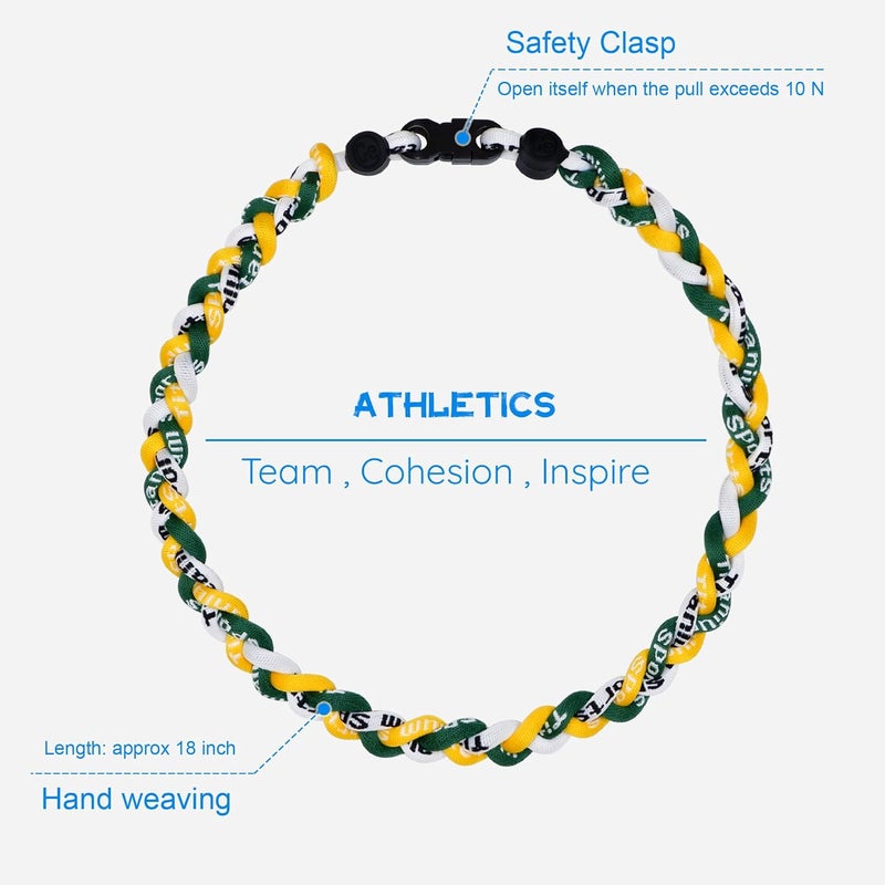 SUPBOMM Baseball Rope Necklaces, League Team Colors Braided Necklace, Baseball Team Gifts - Image 2